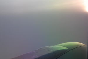 Planning a trip overseas can sometimes be like traveling through a fog / Wing in Fog (c) 2007 Ted Grellner