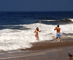Skin Care is important when enjoying the sun / Couple Enjoying Manhattan Beach (c) 2008 Ted Grellner Skin Care is important when enjoying the sun / Couple Enjoying Manhattan Beach (c) 2008 Ted Grellner